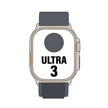 Apple Watch Ultra 3 GPS + Cellular 49mm Caja de Titanio Negro con Correa Loop Alpine Negra M